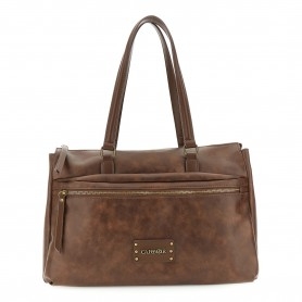 Cafe Noir MORBIDA SHOPPING IN MATERIALE SINTETICOEFFETTO VINTAGE CON TASCA CON ZIP DAVANT - C3MH1118