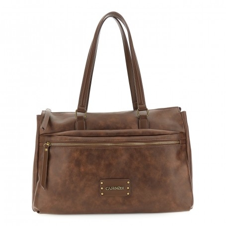 Cafe Noir MORBIDA SHOPPING IN MATERIALE SINTETICOEFFETTO VINTAGE CON TASCA CON ZIP DAVANT - C3MH1118