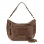 Cafe Noir BORSA A SPALLA IN MATERIALE SINTETICO EFFETTO VINTAGE CON TASCA CON ZIP DAVANTI, - C3MH1120