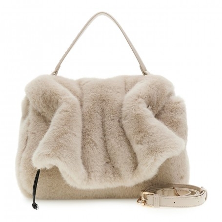 Cafe Noir BORSA CON PATTINA INCRESPATA CON NODI, CHARM IN METALLO  CON LOGO E PERLINE.LOGO - C3NA1125