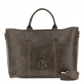 Cafe Noir GRANDE TOTE IN MATERIALE SINTETICO  CONEFFETTO VINTAGE CON CUCITURE A CONTRASTO - C3NB1109