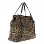 Cafe Noir MORBIDA TOTE GRANDE IN MATERIALE SINTETICO STAMPA LEOPARDO , CON TRACOLLE SOTTIL - C3NN1100