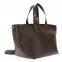 Cafe Noir GRANDE TOTE IN SINTETICO EFFETTO NAPPA CON DETTAGLIO IN SINTETICO STAMPA LEOPARD - C3YB1104