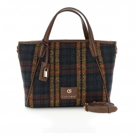 Cafe Noir BORSA A MANO IN  MORBIDO E CALDO TESSUTO TARTAN  CON RIFINITURE IN SINTETICO EFF - C3MG1123