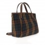 Cafe Noir BORSA A MANO IN  MORBIDO E CALDO TESSUTO TARTAN  CON RIFINITURE IN SINTETICO EFF - C3MG1123
