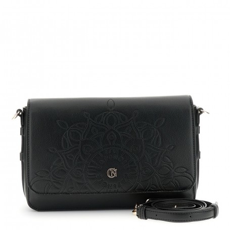Cafe Noir POCHETTE CON PATTINA IN MATERIALE SINTETICO EFFETTO PELLE CON DECORAZIONE DI STA - C3ND1115
