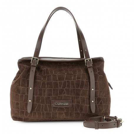 Cafe Noir MORBIDA TOTE PICCOLA IN MATERIALE SINTETICO EFFETTO SUEDE CON STAMPA COCCO , CO - C3NM1105