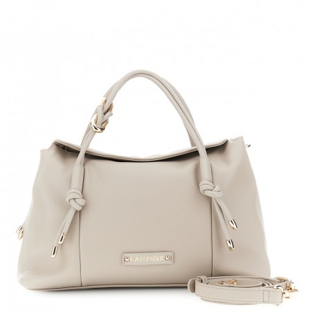 Cafe Noir tote in sintetico effetto pelle con leggera grana, manici tubolari  con dettagli - C3BA1106