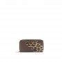 Cafe Noir PORTAFOGLIO ZIP ROUND GRANDE IN SINTETICO EFFETTO NAPPA CON INSERTO DI MATERIALE - C4AA1105
