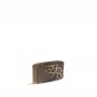 Cafe Noir PORTAFOGLIO ZIP ROUND GRANDE IN SINTETICO EFFETTO NAPPA CON INSERTO DI MATERIALE - C4AA1105