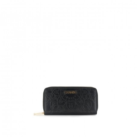 Cafe Noir PORTAFOGLIO ZIP ROUND GRANDE IN SINTETICO EFFETTO PELLE CONSTAMPA A CALDO DI MOT - C4AF1110