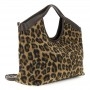 Cafe Noir tote in tessuto a stampa leopardo con rifiniture in Pu effetto pelle con grana, - C3JB0027