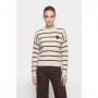 Cafe Noir MAGLIA GIROCOLLO RIGATA  CON STEMMA - C7JM0390