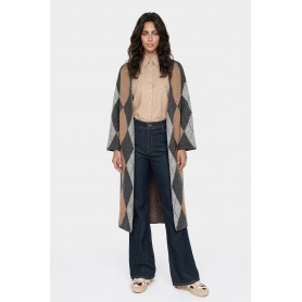 Cafe Noir CAPPOTTO A ROMBI IN MAGLIA - C7JM0395