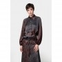 Cafe Noir BLUSA STAMPATA CON MANICHE ARRICCIATE - C7JC0274