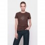 Cafe Noir TSHIRT CON FIORE DI STRAS E BORCHIETTE - C7JT0295