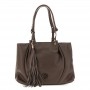 Cafe Noir morbida shopping con pieghe in materiale sintetico effetto pelle con grana gross - C3BC1100