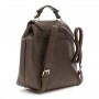 Cafe Noir zaino con pattina in materiale sintetico effetto pelle con grana grossa, logo CN - C3BC1102