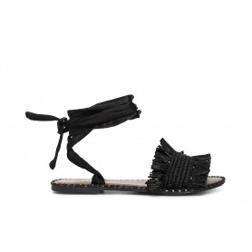 Cafe Noir CIABATTA IN RAFFIA CON LACCIO ALLA CAVIGLIA - C1XB9932