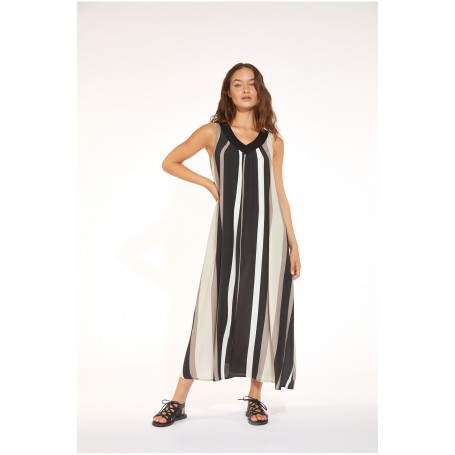 Cafe Noir ABITO LUNGO CON SCOLLO ARRICCIATO - C7JA0046
