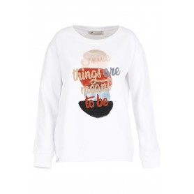 Cafe Noir FELPA GIROCOLLO CON STAMPA - C7JF0021