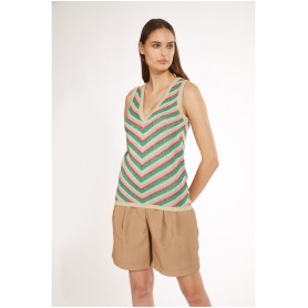 Cafe Noir CANOTTA RIGHE DIAGONALI - C7JM0057