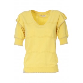 Cafe Noir MAGLIA MANICA CORTA  E RUCHES MOTIVO ADONDA - C7JM0065