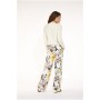 Cafe Noir PANTALONE PALAZZO STAMPATO CON BORDI A CONTRASTO - C7JP0049