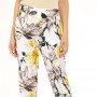 Cafe Noir PANTALONE PALAZZO STAMPATO CON BORDI A CONTRASTO - C7JP0049
