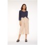 Cafe Noir PANTALONE AMPIO GESSATO CON CINTURINO RISVOLTATO - C7JP0051