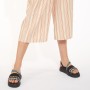 Cafe Noir PANTALONE AMPIO GESSATO CON CINTURINO RISVOLTATO - C7JP0051