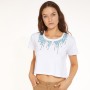 Cafe Noir T SHIRT STRAS ALLO SCOLLO - C7JT0060
