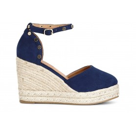 Cafe Noir SANDALI IN TESSUTO CON BORCHIE SU ZEPPACORDA - C1XA9910