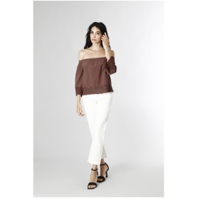 Cafe Noir BLUSA RICAMATA CON SCOLLO A BARCA - C7JC0100