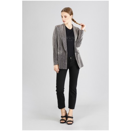 Cafe Noir GIACCA COLLO SCIALLATO TESSUTO LUREX - C7JH0048
