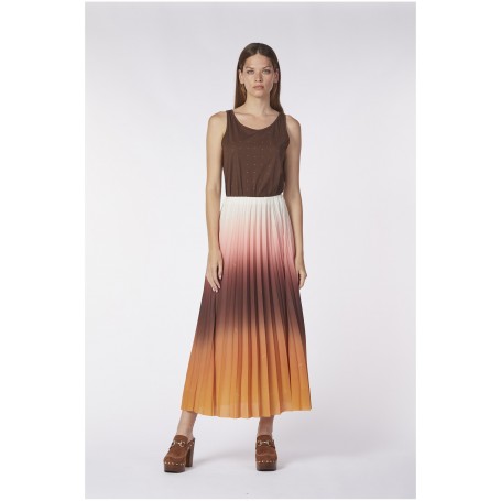 Cafe Noir GONNA PLISSETTATA STAMPATA - C7JO0035