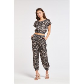 Cafe Noir PANTALONE STAMPATO CON POLSINO AL FONDO - C7JP0082