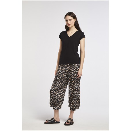 Cafe Noir T SHIRT SCOLLO A V CON PLACCHETTE - C7JT0108