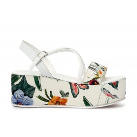 Cafe Noir SANDALO FASCIA DRITTA + INCROCIO IN TESSUTO - IJS952